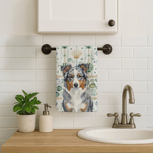 Load image into Gallery viewer, Blue Merle American Shepherd Coastal Sea Glass Kitchen Towel
