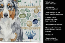 Load image into Gallery viewer, Blue Merle American Shepherd Coastal Sea Glass Kitchen Towel
