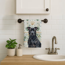 Load image into Gallery viewer, Black American Staffordshire Terrier Coastal Sea Glass Kitchen Towel