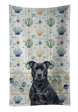 Load image into Gallery viewer, Black American Staffordshire Terrier Coastal Sea Glass Kitchen Towel