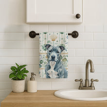 Load image into Gallery viewer, Blue American Staffordshire Terrier Coastal Sea Glass Kitchen Towel