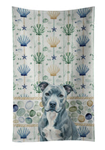 Load image into Gallery viewer, Blue American Staffordshire Terrier Coastal Sea Glass Kitchen Towel
