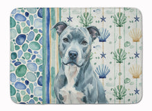 Load image into Gallery viewer, Blue American Staffordshire Terrier Coastal Sea Glass Memory Foam Kitchen Mat