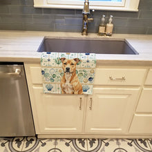 Load image into Gallery viewer, Fawn American Staffordshire Terrier Coastal Sea Glass Kitchen Towel