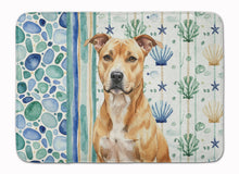 Load image into Gallery viewer, Fawn American Staffordshire Terrier Coastal Sea Glass Memory Foam Kitchen Mat