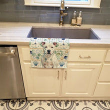 Load image into Gallery viewer, White American Staffordshire Terrier Coastal Sea Glass Kitchen Towel