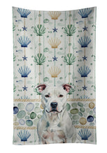 Load image into Gallery viewer, White American Staffordshire Terrier Coastal Sea Glass Kitchen Towel