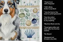 Load image into Gallery viewer, Blue Merle Australian Shepherd Coastal Sea Glass Kitchen Towel