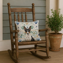 Load image into Gallery viewer, Black and White Basenji Coastal Sea Glass Throw Pillow