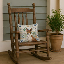 Load image into Gallery viewer, Brindle and White Basenji Coastal Sea Glass Throw Pillow