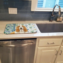 Load image into Gallery viewer, Lemon and White Basset Hound Coastal Sea Glass Dish Drying Mat
