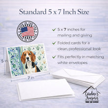 Load image into Gallery viewer, Beagle Coastal Sea Glass Greeting Cards Pack of 8