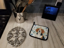 Load image into Gallery viewer, Beagle Coastal Sea Glass Pair of Pot Holders