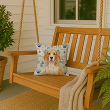 Load image into Gallery viewer, Lemon and White Beagle Coastal Sea Glass Throw Pillow