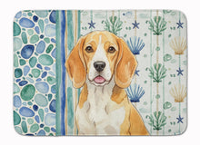 Load image into Gallery viewer, Lemon and White Beagle Coastal Sea Glass Memory Foam Kitchen Mat