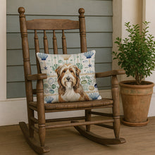 Load image into Gallery viewer, Brown Bearded Collie Coastal Sea Glass Throw Pillow