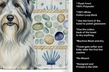Load image into Gallery viewer, Bearded Collie Coastal Sea Glass Kitchen Towel