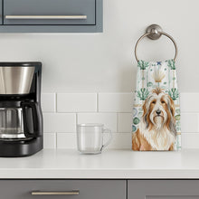 Load image into Gallery viewer, Fawn Bearded Collie Coastal Sea Glass Kitchen Towel