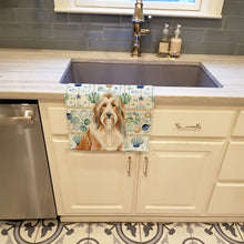 Load image into Gallery viewer, Fawn Bearded Collie Coastal Sea Glass Kitchen Towel