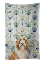 Load image into Gallery viewer, Fawn Bearded Collie Coastal Sea Glass Kitchen Towel