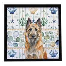 Load image into Gallery viewer, Belgian Laekenois Coastal Sea Glass Framed Metal Print