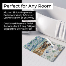 Load image into Gallery viewer, Belgian Malinois Coastal Sea Glass Memory Foam Kitchen Mat