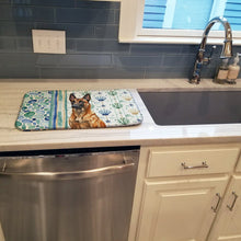 Load image into Gallery viewer, Mahogany Belgian Malinois Coastal Sea Glass Dish Drying Mat