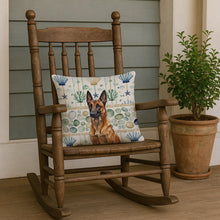 Load image into Gallery viewer, Mahogany Belgian Malinois Coastal Sea Glass Throw Pillow