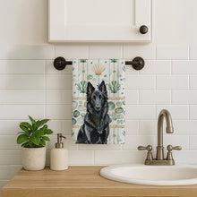 Load image into Gallery viewer, Belgian Sheepdog Groenendael Coastal Sea Glass Kitchen Towel
