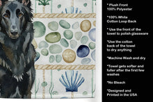 Load image into Gallery viewer, Belgian Sheepdog Groenendael Coastal Sea Glass Kitchen Towel