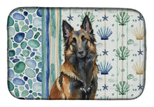 Load image into Gallery viewer, Belgian Tervuren Coastal Sea Glass Dish Drying Mat
