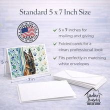 Load image into Gallery viewer, Belgian Tervuren Coastal Sea Glass Greeting Cards Pack of 8