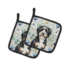 Load image into Gallery viewer, Berndoodle Coastal Sea Glass Pair of Pot Holders
