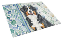 Load image into Gallery viewer, Bernese Mountain Dog Coastal Sea Glass Glass Cutting Board