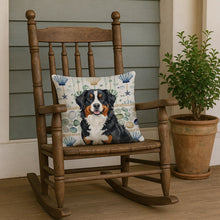 Load image into Gallery viewer, Bernese Mountain Dog Coastal Sea Glass Throw Pillow