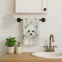 Load image into Gallery viewer, Bichon Frise Coastal Sea Glass Kitchen Towel