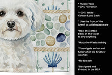 Load image into Gallery viewer, Bichon Frise Coastal Sea Glass Kitchen Towel