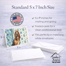 Load image into Gallery viewer, Liver and Tan Bloodhound Coastal Sea Glass Greeting Cards Pack of 8
