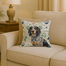 Load image into Gallery viewer, Bluetick Coonhound Coastal Sea Glass Throw Pillow