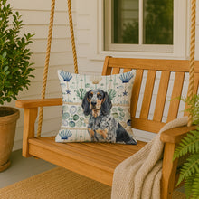 Load image into Gallery viewer, Bluetick Coonhound Coastal Sea Glass Throw Pillow