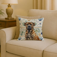 Load image into Gallery viewer, Brindle Boerboel Coastal Sea Glass Throw Pillow