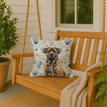 Load image into Gallery viewer, Brindle Boerboel Coastal Sea Glass Throw Pillow