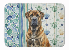 Load image into Gallery viewer, Brindle Boerboel Coastal Sea Glass Memory Foam Kitchen Mat