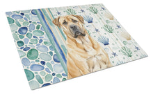 Load image into Gallery viewer, Fawn Boerboel Coastal Sea Glass Glass Cutting Board
