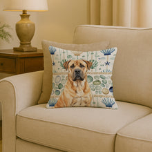Load image into Gallery viewer, Fawn Boerboel Coastal Sea Glass Throw Pillow