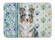Load image into Gallery viewer, Blue Merle Border Collie Coastal Sea Glass Memory Foam Kitchen Mat