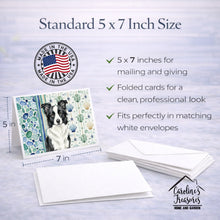 Load image into Gallery viewer, Border Collie Coastal Sea Glass Greeting Cards Pack of 8