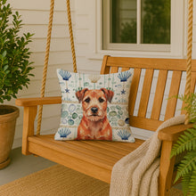 Load image into Gallery viewer, Red Border Terrier Coastal Sea Glass Throw Pillow