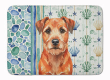 Load image into Gallery viewer, Red Border Terrier Coastal Sea Glass Memory Foam Kitchen Mat
