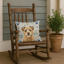 Load image into Gallery viewer, Wheaten Border Terrier Coastal Sea Glass Throw Pillow